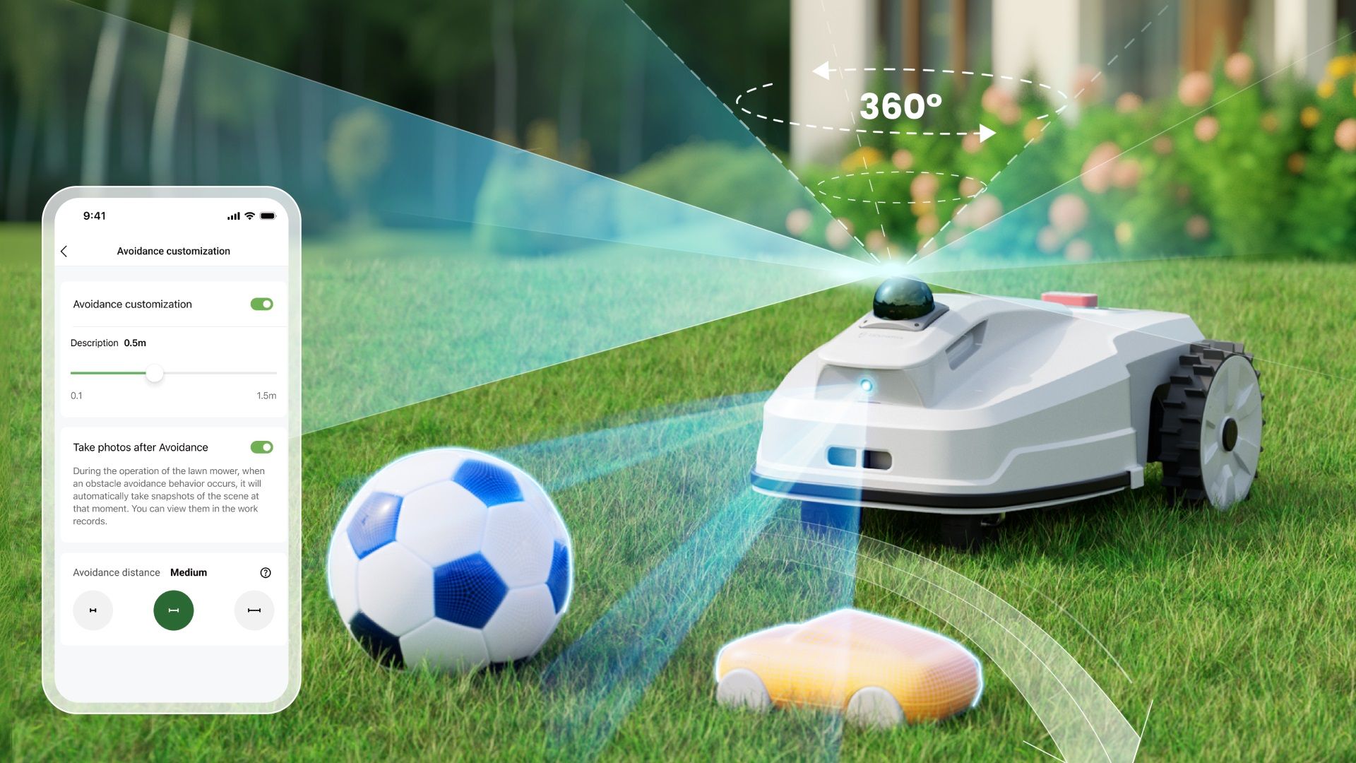 FL3000 No Wire LiDAR Robotic Lawn Mower