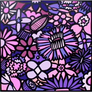 KEV Munday A Pink Bouquet - Original painting