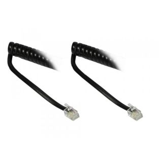 Alcasa Telephone cord, 4m 4m Nero cavo telefonico