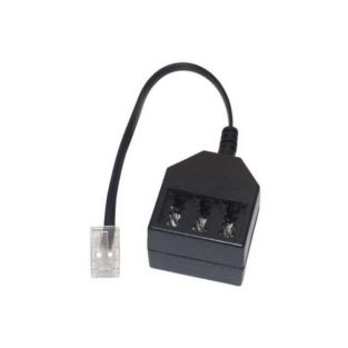 S-Conn 71018-2 splitter telefono Nero