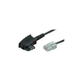 S-Impuls - Telefonkabel - TAE-F (M) bis RJ-45 (2-polig) (M) - 6,0m - Schwarz (TC 70002-6)