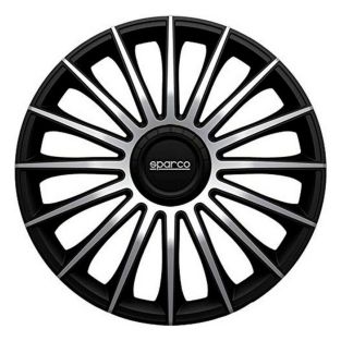 Copri Cerchioni Sparco Torino CS5 Argentato Nero 15"