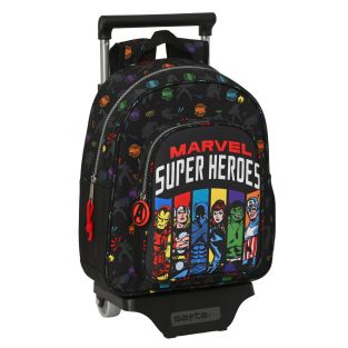 Trolley per la Scuola The Avengers Super heroes Nero (27 x 33 x 10 cm)