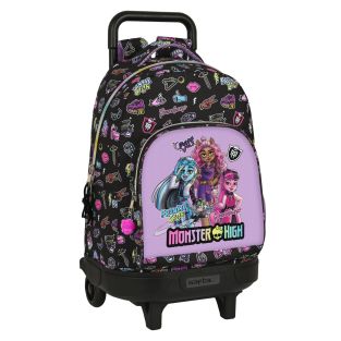 Trolley per la Scuola Monster High Creep Nero 33 X 45 X 22 cm