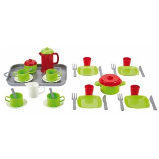 Set di Stoviglie Ecoiffier Tray Dinette Garni Giocattolo