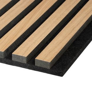 Fibrotech Pannello Rovere Chiaro Feltro Nero 