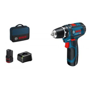 Bosch AkkU-Bohrschrauber 12 V LI-Ion 1300 Giri/min Nero, Blu, Rosso