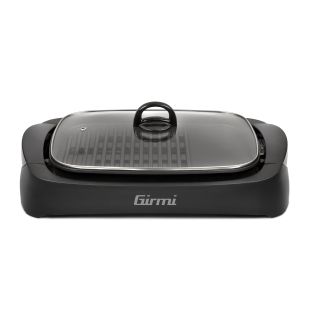 Girmi Bq90 Barbecue Con Griglia Coperchio In Vetro Temperato Regolazione Temperatura 2200w