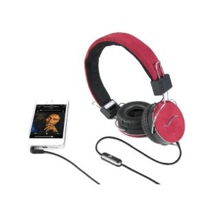 HI-Deejay Cuffie Professionali Rivestite In Tessuto Nappa Red