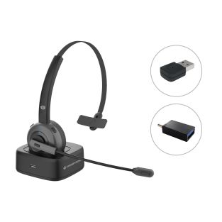 Conceptronic Polona03bda Cuffia A Padiglione Ufficio Bluetooth Base Di Ricarica Nero