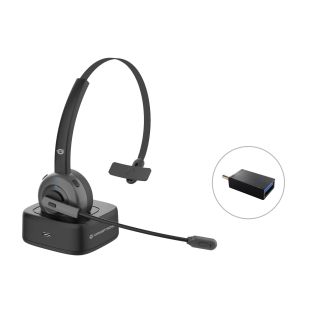 Conceptronic Polona03bd Cuffia Wireless A Padiglione Ufficio Bluetooth Base Di Ricarica Nero