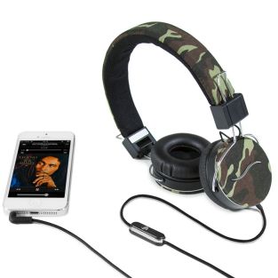 HI-Deejay Cuffie Professionali Rivestite In Tessuto Army Green