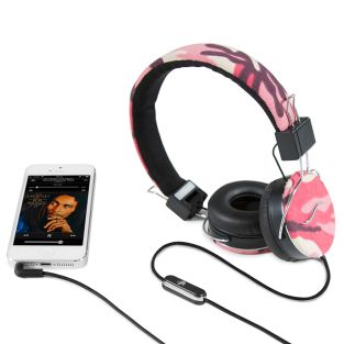 HI-Deejay Cuffie Professionali Rivestite In Tessuto Army Pink