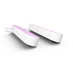 Philips Hue Play Lampada Led Connessa Unita' Base Con Alimentatore 2 Pezzi Bianco Con Hue Bridge Controllo Del Sistema