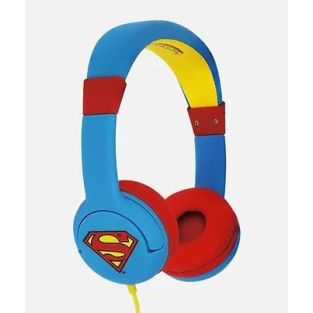 Otl Technologies Superman Man Of Steel Cuffie Junior Con Funzione Limitativa Del Volume A 85db Per Bambini Di Eta' 3-7 Anni