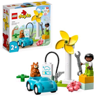 Lego Duplo Turbina Eolica E Auto Elettrica Set Vita Sostenibile Con 2 Figure