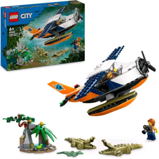 Lego City Idrovolante Dell'esploratore Della Giungla Con 2 Minifigure E 3 Action Figure