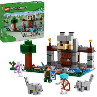 Lego Minecraft Il Castello Del Lupo Da Costruire Con Il Personaggio Del Domatore 2 Animali E 2 Scheletri Armati