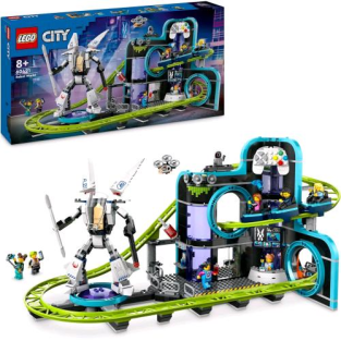 Lego City Montagne Russe Di Robot World Parco Giochi Avventura Con Mech Snodabile E 8 Minifigure