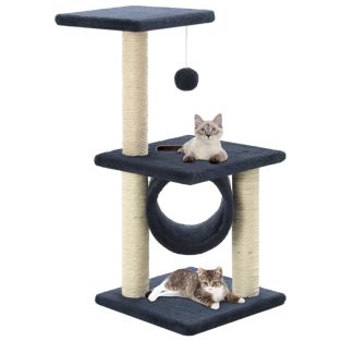 Albero Per Gatti Con Tiragraffi In Sisal 65 Cm Blu Scuro