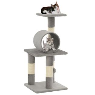 Albero Per Gatti Con Tiragraffi In Sisal 65 Cm Grigio