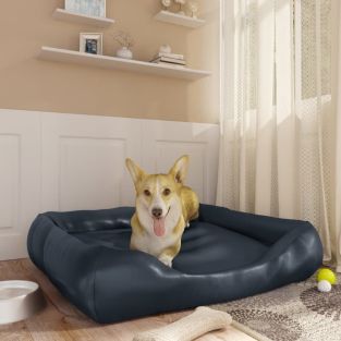 Cuccia Per Cani Blu Scuro 80x68x23 Cm Similpelle