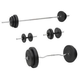 Set Bilanciere E Manubri Con Dischi 90 kg