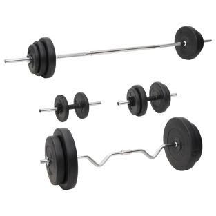 Set Bilanciere E Manubri Con Dischi 90 kg