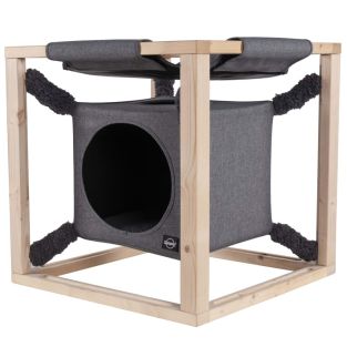 Quapas! Cuccia Per Gatti Con Amaca Catcube Grigia M 54x54x54 cm