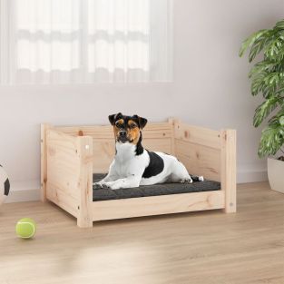 Cuccia Per Cani 55,5x45,5x28 Cm In Legno Massello Di Pino