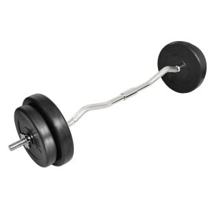 Manubrio Curl Curvo Con Pesi 30 kg