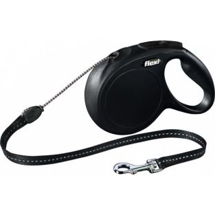 Guinzaglio Flexi Classic Cord M Nero 8 Metri