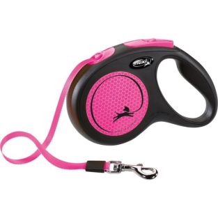 Guinzaglio Con Cinghia - Trixie - 209326 - Flexi New Neon - 5 M - Rosa Neon